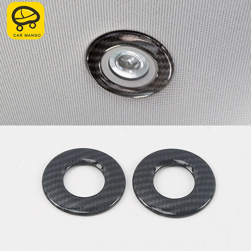 

CARMANGO for Audi Q5 FY 2018 Car Rear Reading Light Lamp Circle Ring Decoration Trim Frame Cover Sticker Interior Accessories
