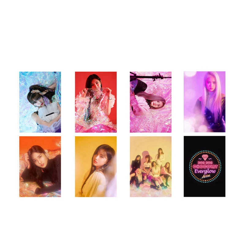 Everglow альбом набор двухсторонняя маленькая Фотокарта ПВХ карты самодельная ЛОМО карта фото карта Поклонники Коллекция подарков
