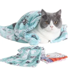 Одеяло для домашних животных, спальный коврик для кошек, коралловый флис, сохраняющее тепло, одеяло для маленьких и средних собак, кошек, зимняя кровать для собак, кошек, коврики для домашних животных