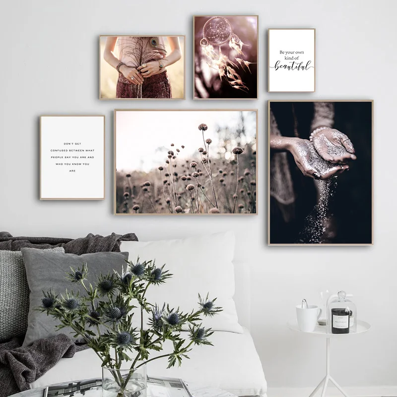 

Healing Style Motivational Quotes Canvas Nordic Poster Art Wall Print Abstract Painting Scandinavian Modern Decoration Picture