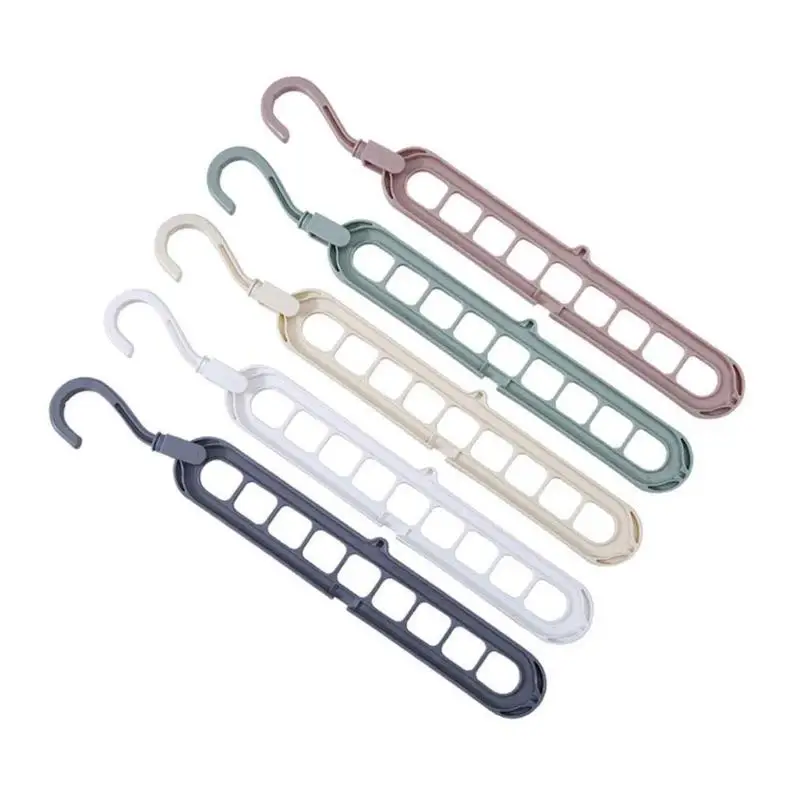 

5pcs Magic Clothes Hanger Rotary Multiport Support Circle Home Storage Rack