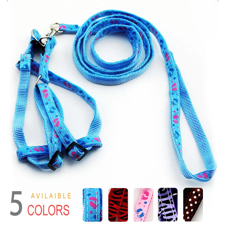 

Nylon Pet Dog Leash Harness Dog Collar Cat Walking Training Leash Cats Strap Belt Dogs Supplies Dog Harness Collar Leash