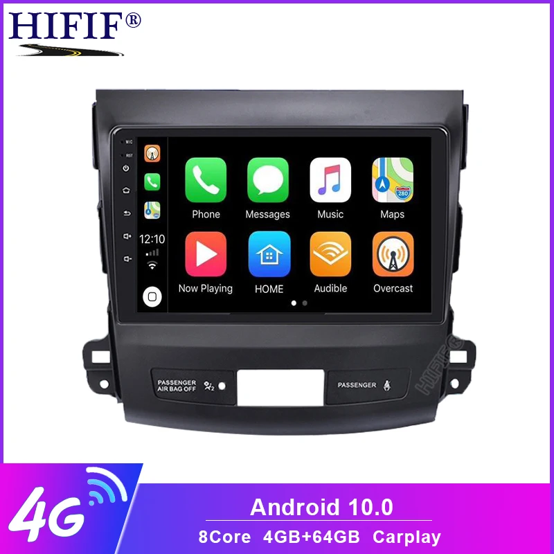 Автомобильный мультимедийный плеер DVD магнитола GPS-навигация 2DIN Android 10 для Mitsubishi