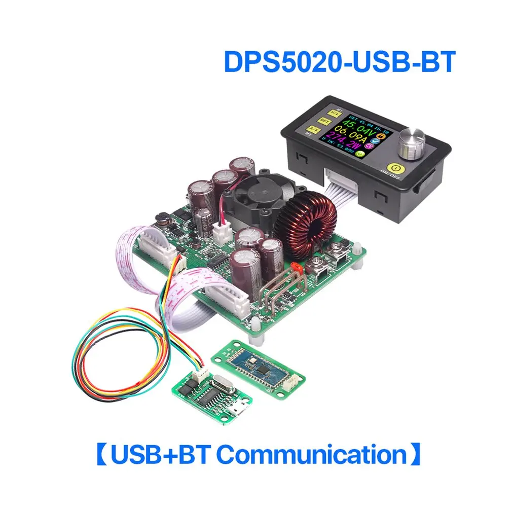 

DPS5020-USB-BT Constant Voltage Current Step-Down Communication 50V 20A LCD Voltmeter Digital Power Supply Voltage Converter