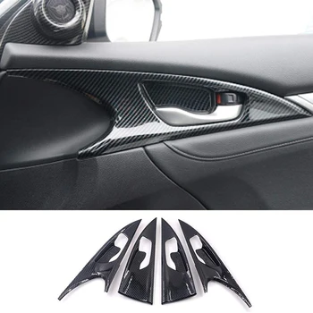 

Car Interior Automobile Door Handle Bowl Cover Molding Trim 4PCS Accessories for Honda 10Th Civic 2016- 2020