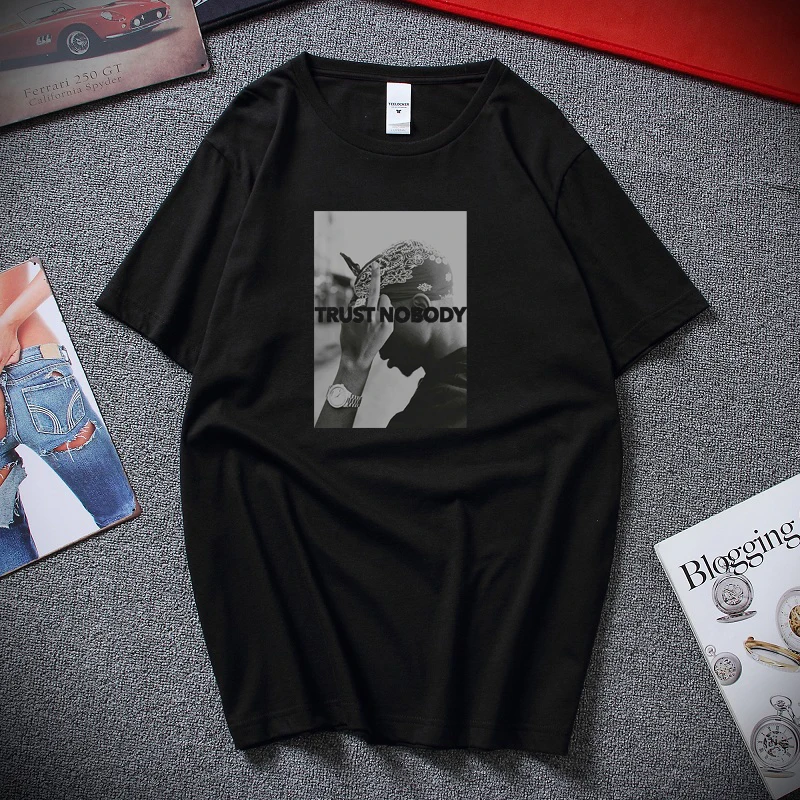

Tupac 2Pac Shakur Me Against The World Trust Nobody Graphic Man shubuzhi Latest Men T Shirt Fashion Printed Men Cotton T-Shirts