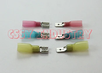 

100pcs/bag FDD1.25/2/5.5-250 MDD1.25/2/5.5-250 heat shrink terminal splice cable connector 22-10AWG 0.5-6mm2