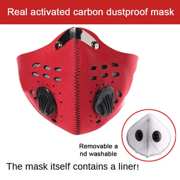 

Anti-fog Pm2.5 Activated Carbon Face Mouth Mask Dustproof Windproof Warmth Bicycle Mask Mountain Bike Riding Masks
