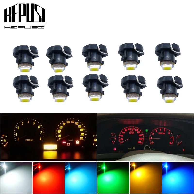10x T3 Neo Wedge Led Switch Radio Climate Control Bulb Gauge