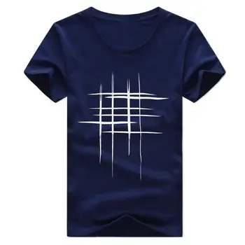 

2019 Creative Line Cross Printed Tee Top men Summer Short Sleeve O Neck T-Shirt S-5XL New Chic