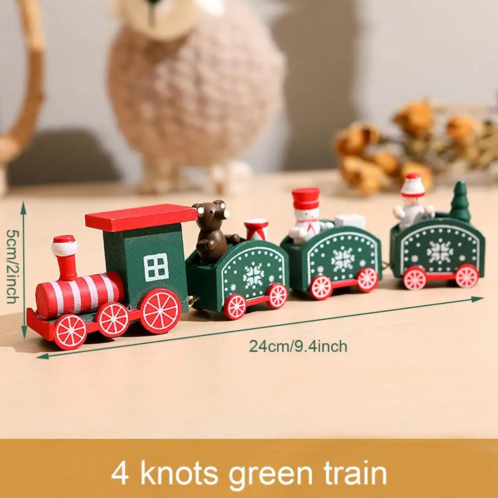 Christmas Wooden Little Train Ornaments Decoration Gifts Festival AU Xmas R4Q7 
