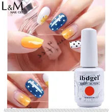 1 шт. ibdgel брендовая белая бутылка цветной УФ Led Замачивание новые соответствующие серии Гель-лак для ногтей(China)