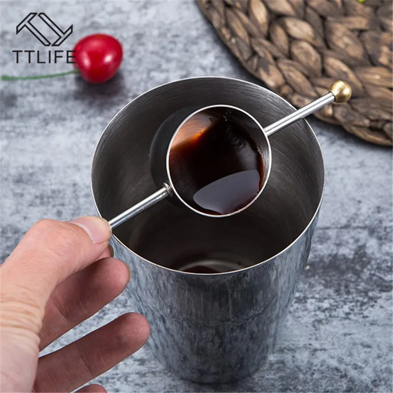 

TTLIFE Whisky Wine Measuring Cup 30ml Weighing Bartending Tool Stainless Steel for Bars Milk Tea Bar Tools Bar Accessories
