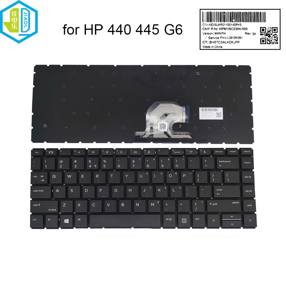 Ru/russian Us English Laptop Keyboard For Hp Probook 440 G6 445 G6  L38139-d61 L38138-001 Notebook Replacement Keyboard Genuine - Replacement  Keyboards - AliExpress