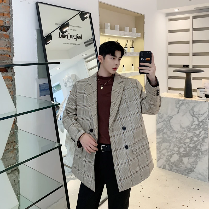 Men's suit 2019 autumn/winter new slim button decoration long sleeve suit jacket loose casual lapel personality young men's wear Men's suit 2019 autumn/winter new slim button decoration long sleeve suit jacket loose casual lapel personality young men's wear