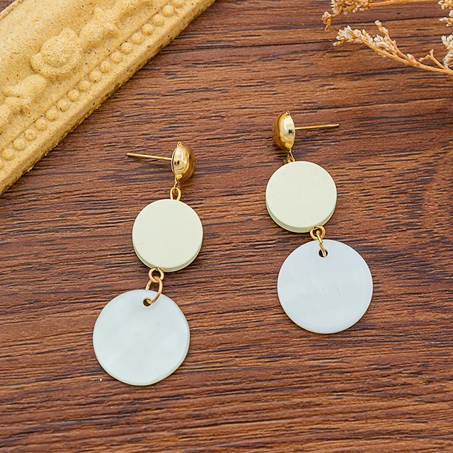 Exknl Multicolored Fashion Resin Flower Long Drop Earrings 2022 Designs Bohemia Handmade Petal Dangle Earrings For Women Gift 1540