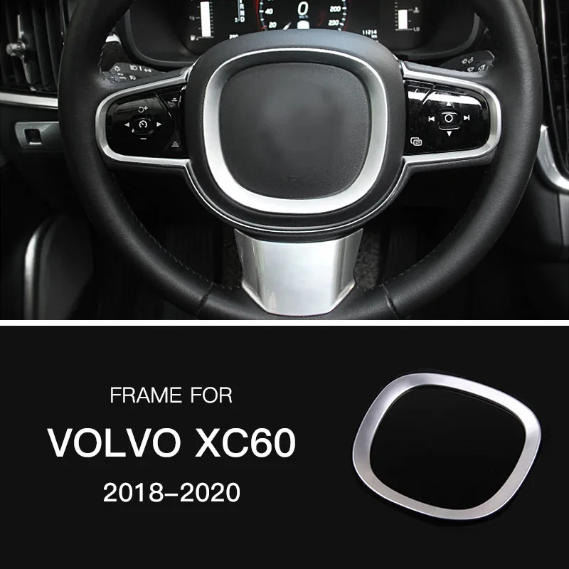 AIRSPEED ABS/нержавеющая сталь для VOLVO XC60 аксессуары Автомобильные Наклейки интерьерные молдинги отделка украшения Стайлинг - Название цвета: Steering wheel ring