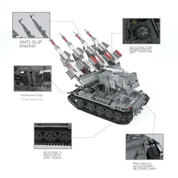 

In Stock 06004 Military The SA-3 Missile and T55 Tank Building Blocks 1753Pcs Brick Children Toy MOC Octonauts Toys
