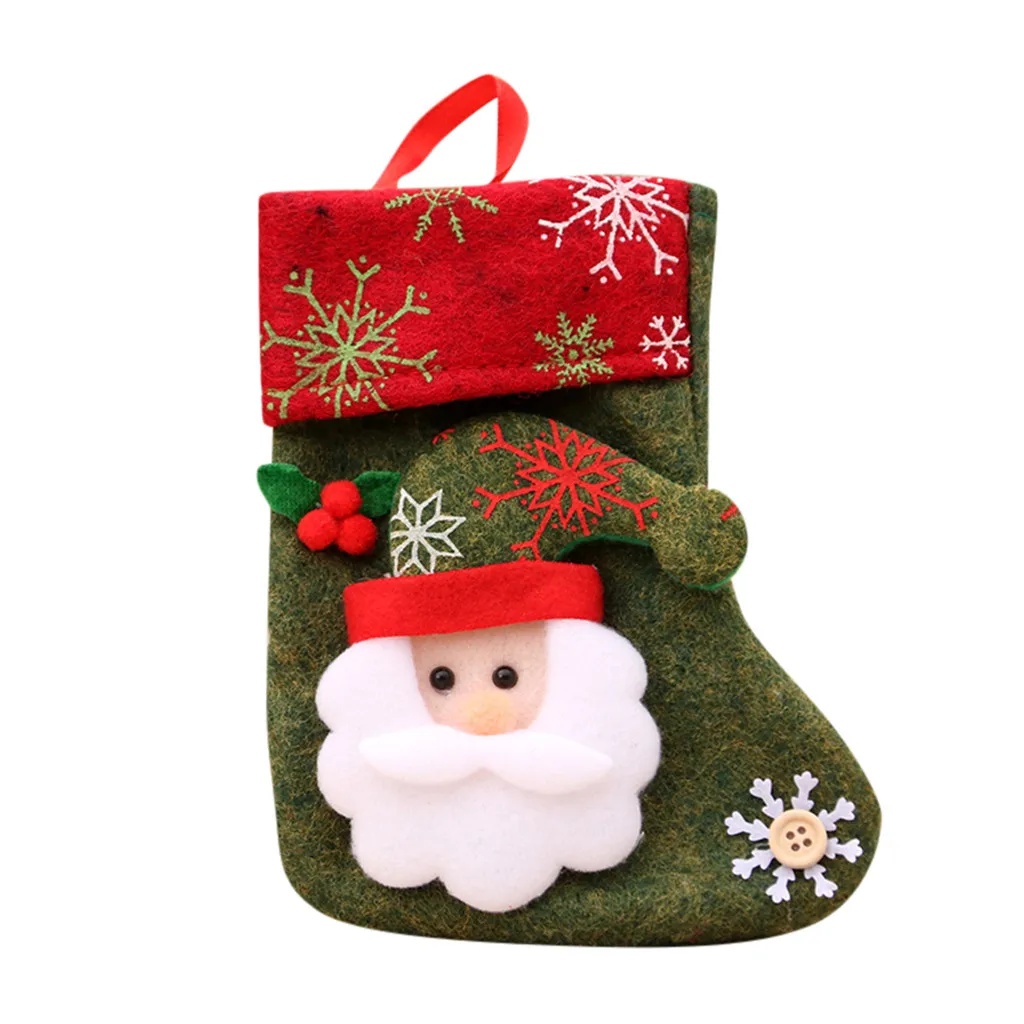 New arrival personalized Christmas stockings Cute Christmas Bags Day Baby Stocking Gift Box Xmas Tree Decoration Candy Bags - Цвет: C 2pc