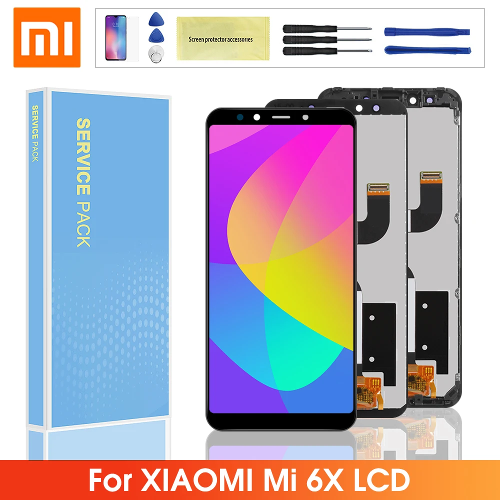 

Original LCD For Xiaomi Mi A2 MIA2/Mi 6X LCD Display Touch Screen Digiziter Assembly With Frame For Xiaomi Mi A2 6X LCD Screen