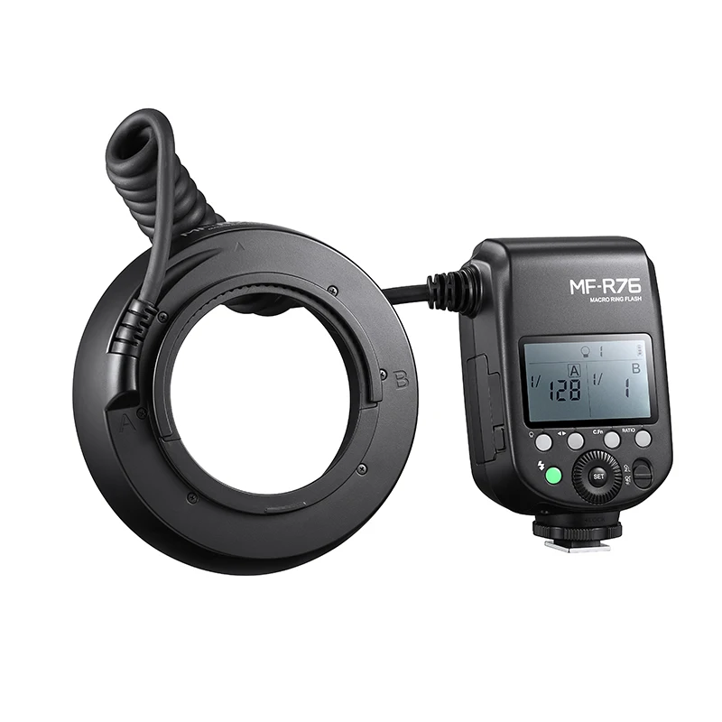 Godox MF-R76 RING76 매크로 LED 링 라이트, 매크로 스피드라이트 플래시 라이트, 캐논 니콘 카메라 DSLR 6D 7D 60D 70D 700D 650D 용