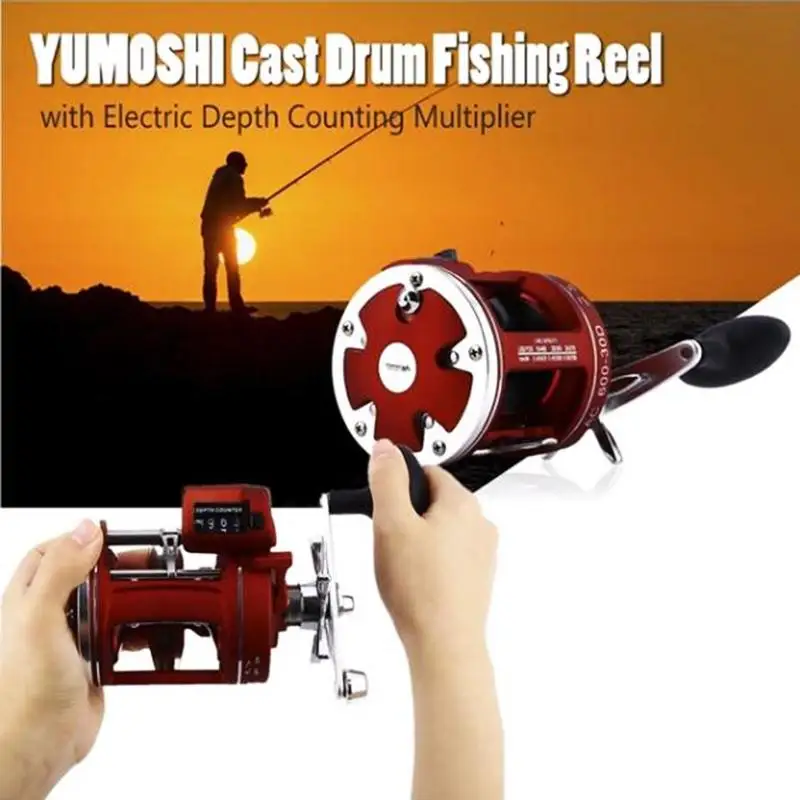 

Yumoshi 30 50 Bait Casting Cast Drum Wheel Carp metal bait reel pesca multiplier reels 12+1BB Feeder Carp large Fishing Reels