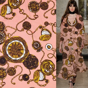 

Fashion design on special pink silk stretch chiffon fabric silk blended,SCF125