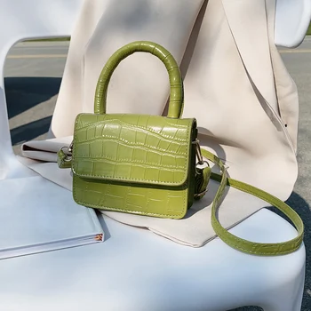 

Alligator Pattern Bags PU Leather Flap Shoulder Messenger Top-handle Crossbody Purse Leather for Women Handbags Messenger Bags