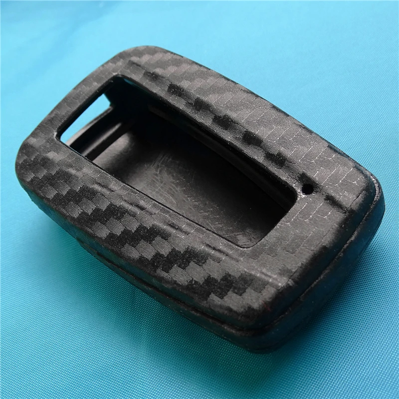 

Car Key Case Fit For Toyota CHR C-HR 2018 2019 RAV4 Carbon Fiber Silicone Remote Fob Cover Keychain Protector Keys Bag