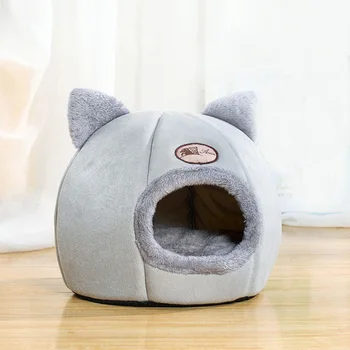 

NICREW Cute Pet Dog Cat Tent House Kennel Winter Warm Nest Soft Foldable Sleeping Mat Pad Cotton Small Dog Cat Bed Puppy House