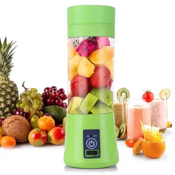 

380ml 6 Blades Mini Portable Electric Fruit Juicer USB Rechargeable Smoothie Maker Blender Machine Sports Bottle Juicing Cup