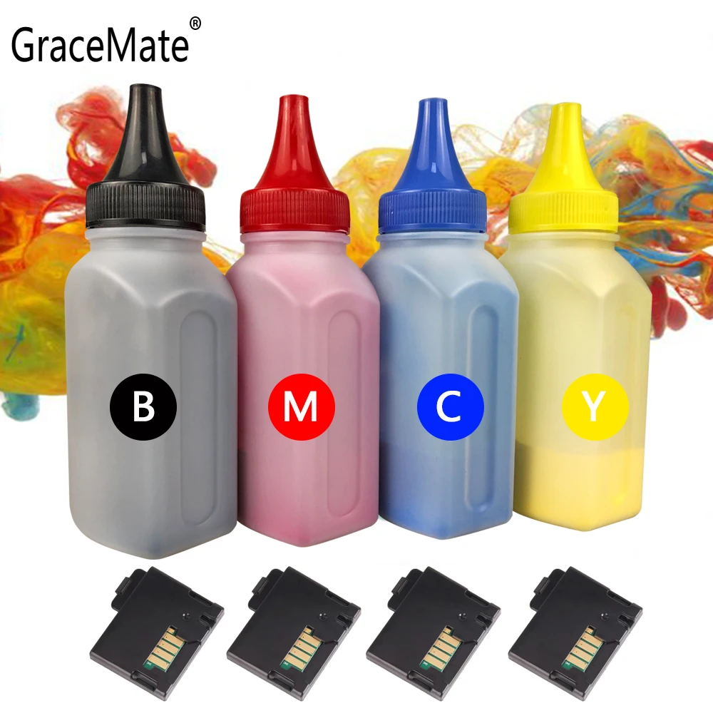 

GraceMate 4 Bottle Toner Cartridge Chip Cover Cap Compatible for Xerox Phaser 6020 6022 WorkCentre 6025 6027 Printer Powder