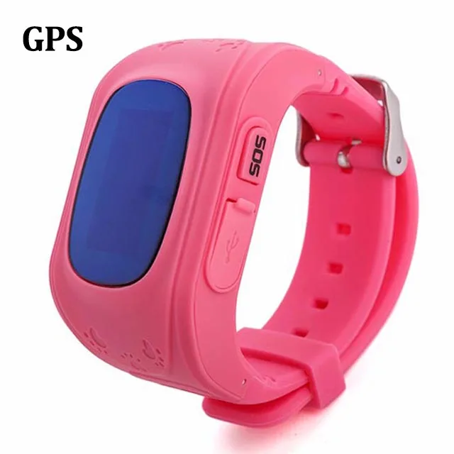 GPS Pink Q50 Детские умные часы OLED анти-потеря gps+ LBS трекер SOS умный мониторинг позиционирования умные часы для детей для IOS и Android - Цвет: GPS Pink