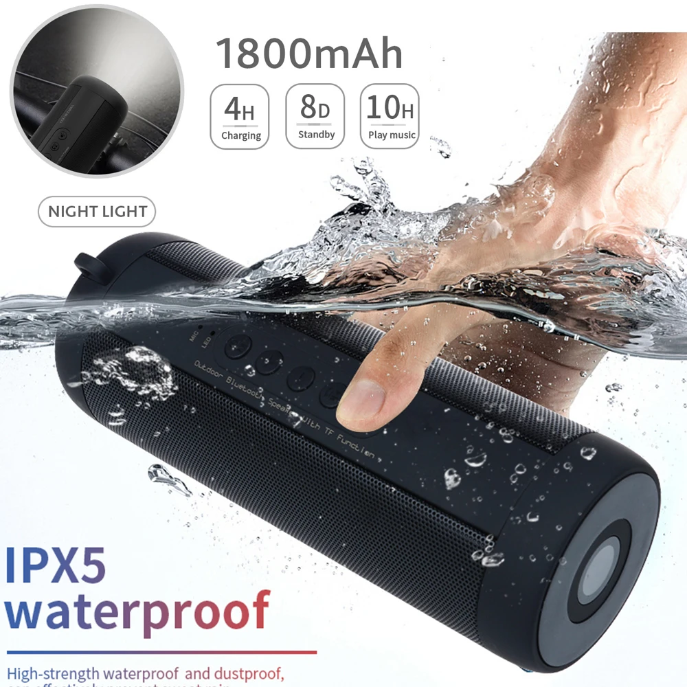 Wireless Bluetooth Speakers Portable Outdoor Waterproof loudspeakers Mini Column Box soundbar Speaker Design for iPhone Xiaomi |