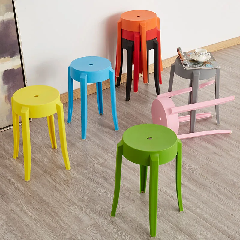 

Nordic INS Creative Plastic Stool Restaurant for Dining Stool Modern Restaurant Home Bedroom Living Room Study Plastic Stool