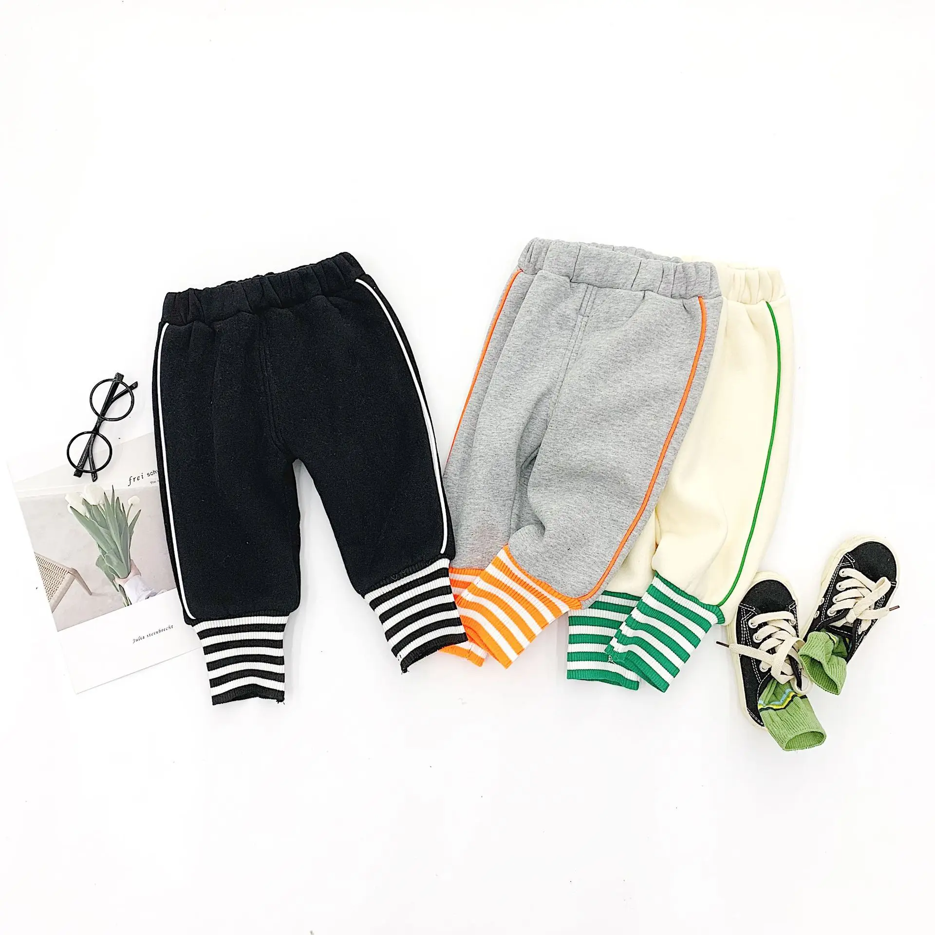Begall/штаны для малышей; Новое поступление года; модные спортивные брюки для детей; зимние повседневные брюки с принтом в полоску для детей