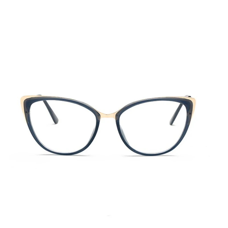 Anti-blue Light Cat Eye Prescription Spectacle Women Myopia Lens Photochromic Glasses Diopter 0 -0.5 -0.75 -1.0 -2.0 To -6.0 3