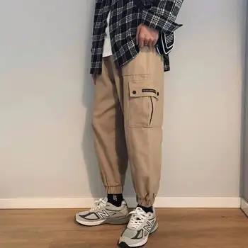 

Cargo Pants Autumn Winter Mens Oversize Hip Hop Trousers Hot Sale Casual Loose Side Pocket Style Joggers Streetwear Trousers