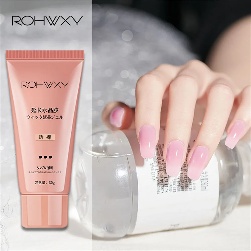 ROHWXY Poly Polish Gel For Nails Extension Design UV Nail Manicure Tools 30ML Jelly Varnish Art Painting | Красота и здоровье