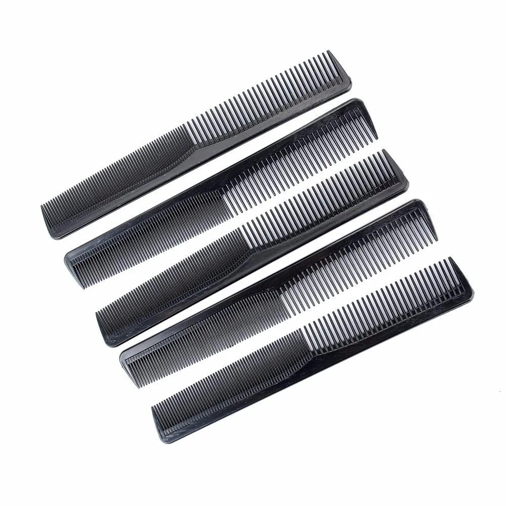 17.5X2.5cm 5 шт., Профессиональные парикмахерские инструменты для волос с тонкими зубами, инструменты для красоты, черный гребень, инструмент для увеличения объема, гребни - Цвет: 17.5X2.5cm