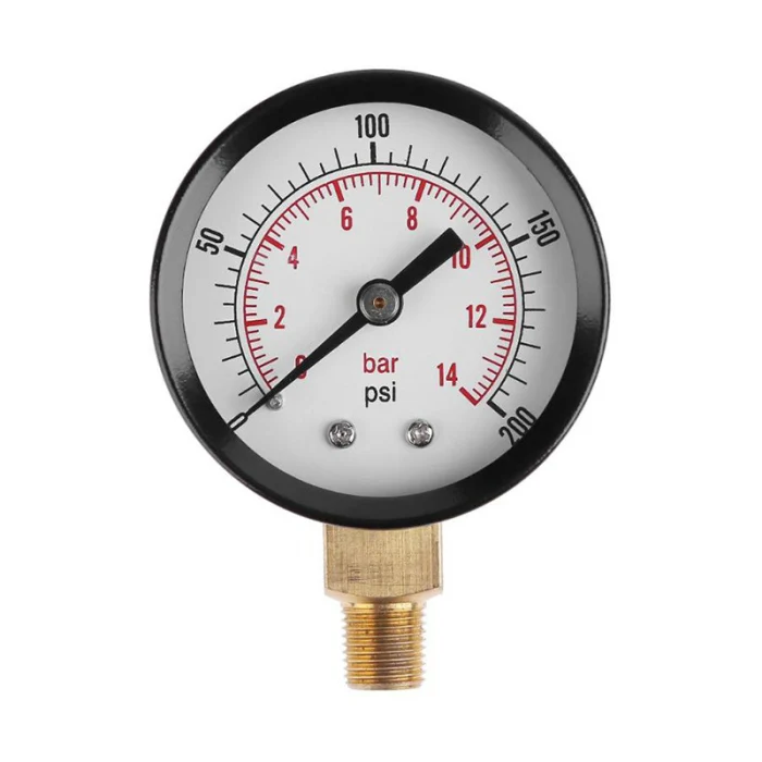 Воздушный Давление датчик 1/8 дюйм; NPT 0-200 фунтов на квадратный дюйм, для детей от 0 до 14 бар вакуумный манометр-M25