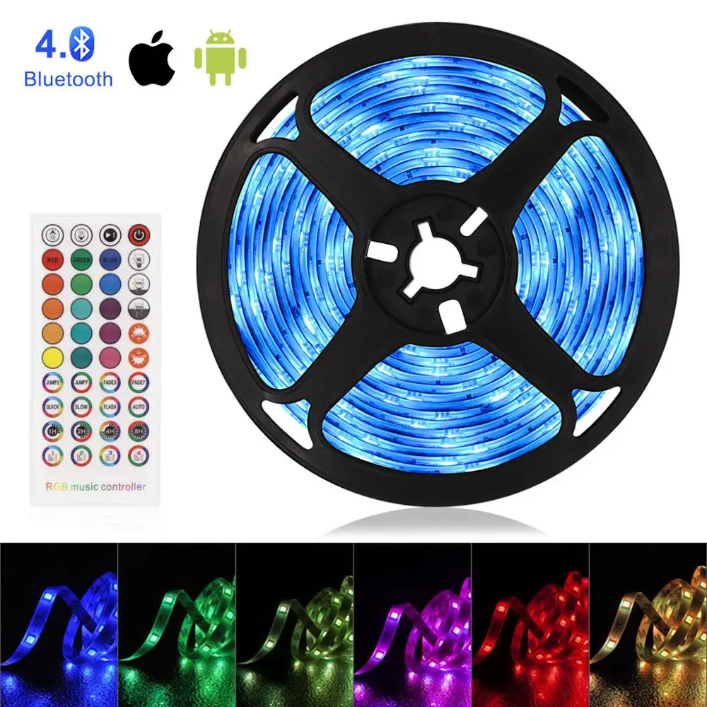 

Smart LED Strip Lights WIFI RGB Tape with Controller Bluetooth Luminous Tape Ribbon LED 12v Neon Light Christmas Room Decoration