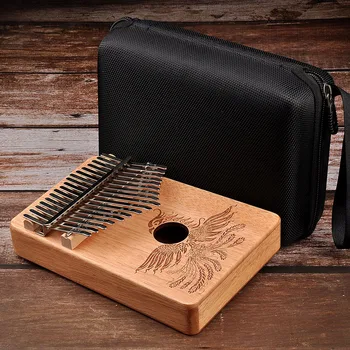 

High-quality Mahogany Kalimba 17 Key Thumb Piano Keyboard Beginner Musical Instrument Connectable To Electrical Box Free Bag