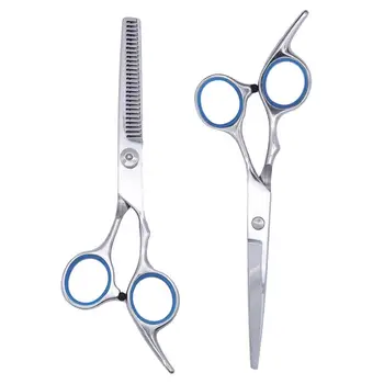 

1/2 pieces Barber Salon Hairdressing Haircut Shears Cutting Styling Tool Hair Straight Teeth Scissors Set Hair Scissors