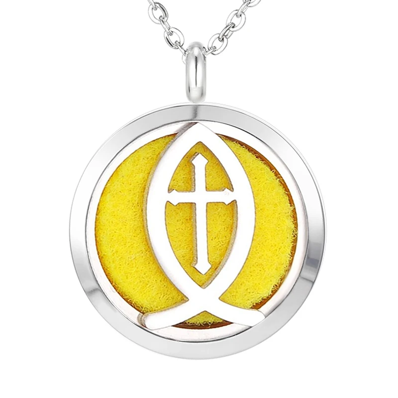 265 Essential Oil Diffuser Locket Pendant Necklace