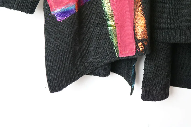 Уличная одежда, новинка, Осенний корейский Модный пуловер с круглым вырезом и длинными рукавами, повседневный вязаный свитер