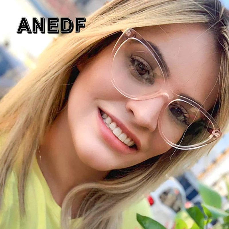 

ANEDF Fashion Eyeglasses Frame Women Cat Eye Computer Optical Glasses Myopia For Ladies Prescription Eyewear Frame Glasses