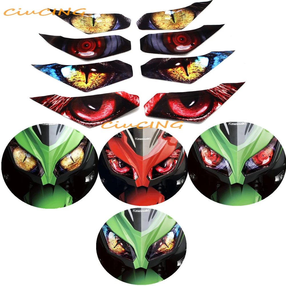 Motorcycle sticker body headlight protection modification sticker lens