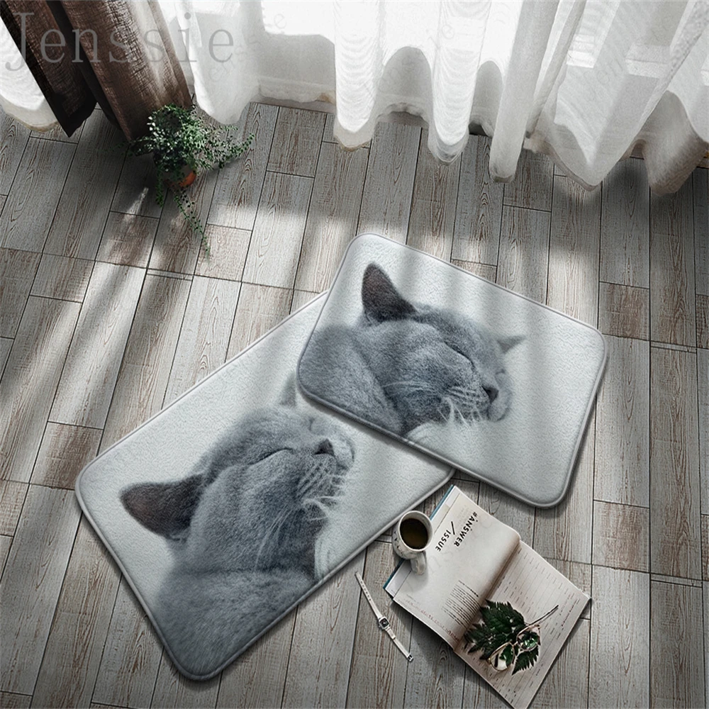 Anti-Skit Doormats Animals Soft Carpet Cat Pet 3D Printing Cute Floor Mat For Home Entrance Porch Kitchen Bedroom Decoration Rug Anti-Skit Doormats Animals Soft Carpet Cat Pet 3D Printing Cute Floor Mat For Home Entrance Porch Kitchen Bedroom Decoration Rug