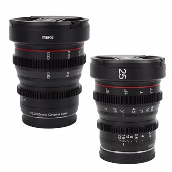 

Meike 25mm T2.2 Manual Focus Portrait Prime Cine Lens for Olympus Panasonic M4/3-Mount for Sony E-Mount Camera